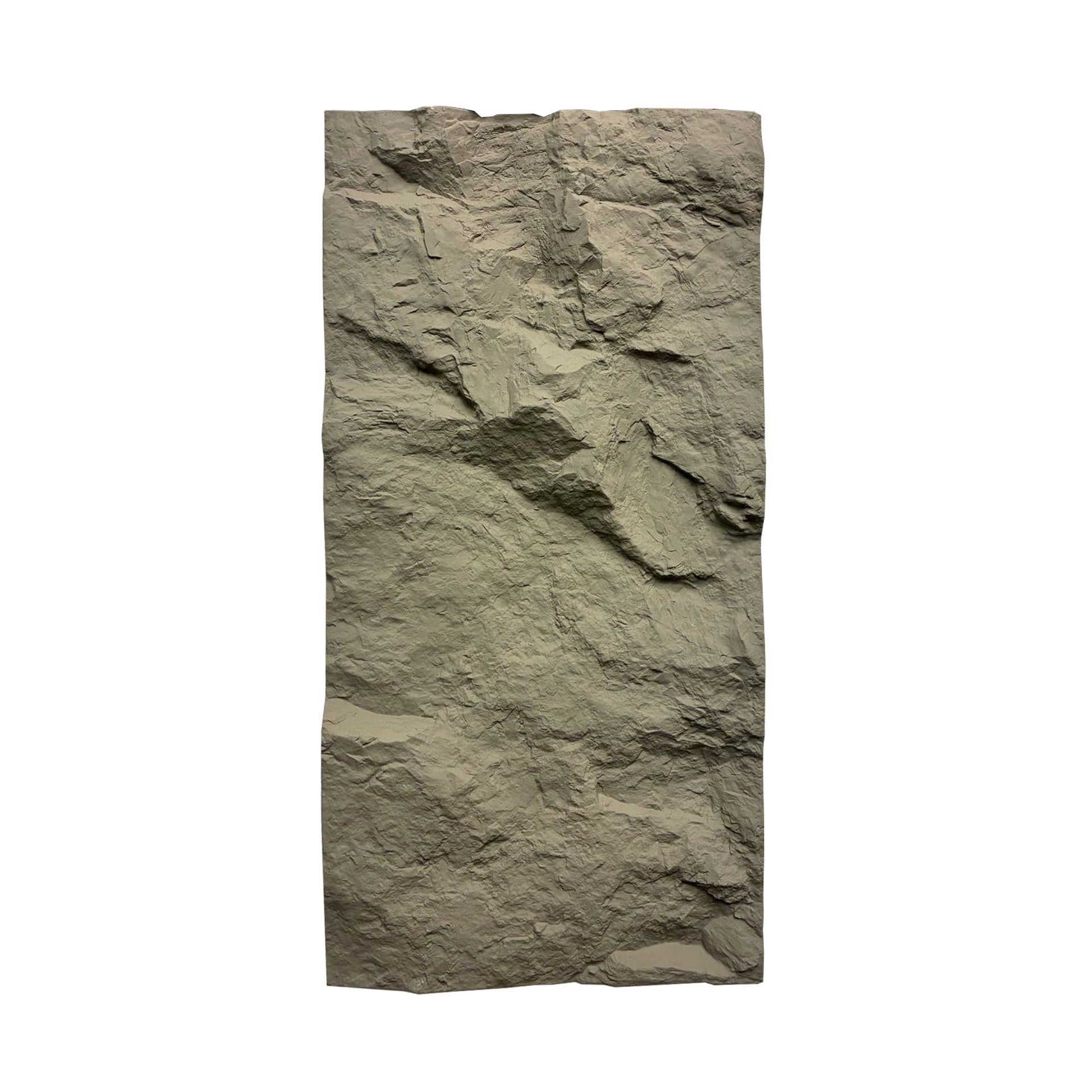 Painel Parede 3D de Poliuretano Rígido PU HD Rock Stone Castanho 120x60cm - Revestimento Decorativo Interior e Exterior
