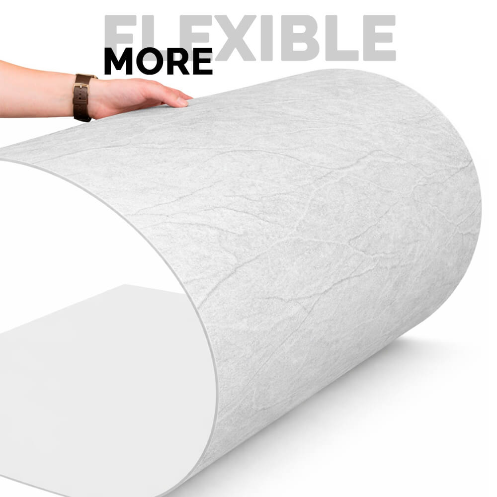Panel Mural de Piedra Flexible Natural Florencia Gris Claro 118x58cm - Revestimiento Pared impermeable