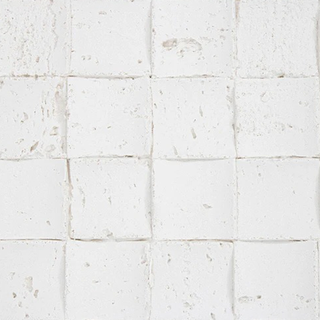 Panel Mural de Piedra Flexible Natural Trieste Mosaic Blanco 118x58cm - Revestimiento Pared impermeable