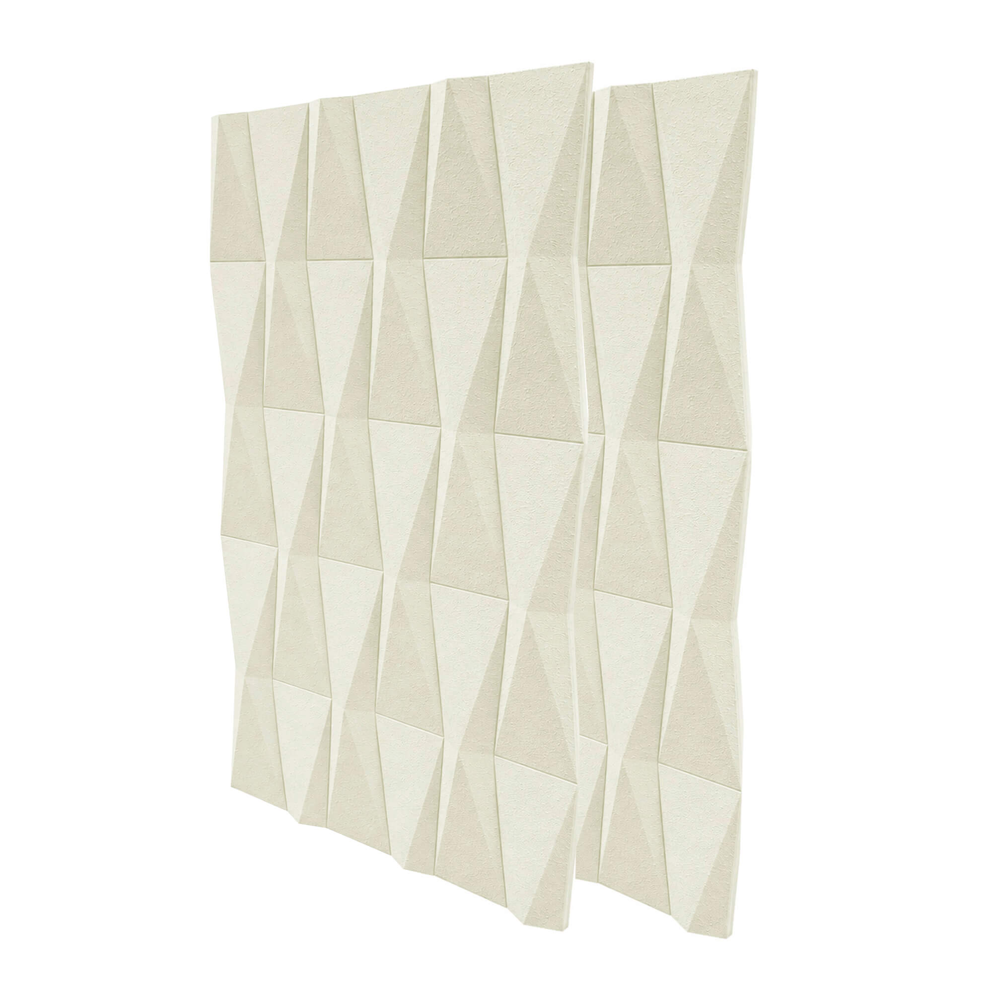 Pack 18 Painéis Parede 3D de Poliuretano Rígido PU HD Geometry Série A Bege 120x60cm - Revestimento Decorativo Interior e Exterior