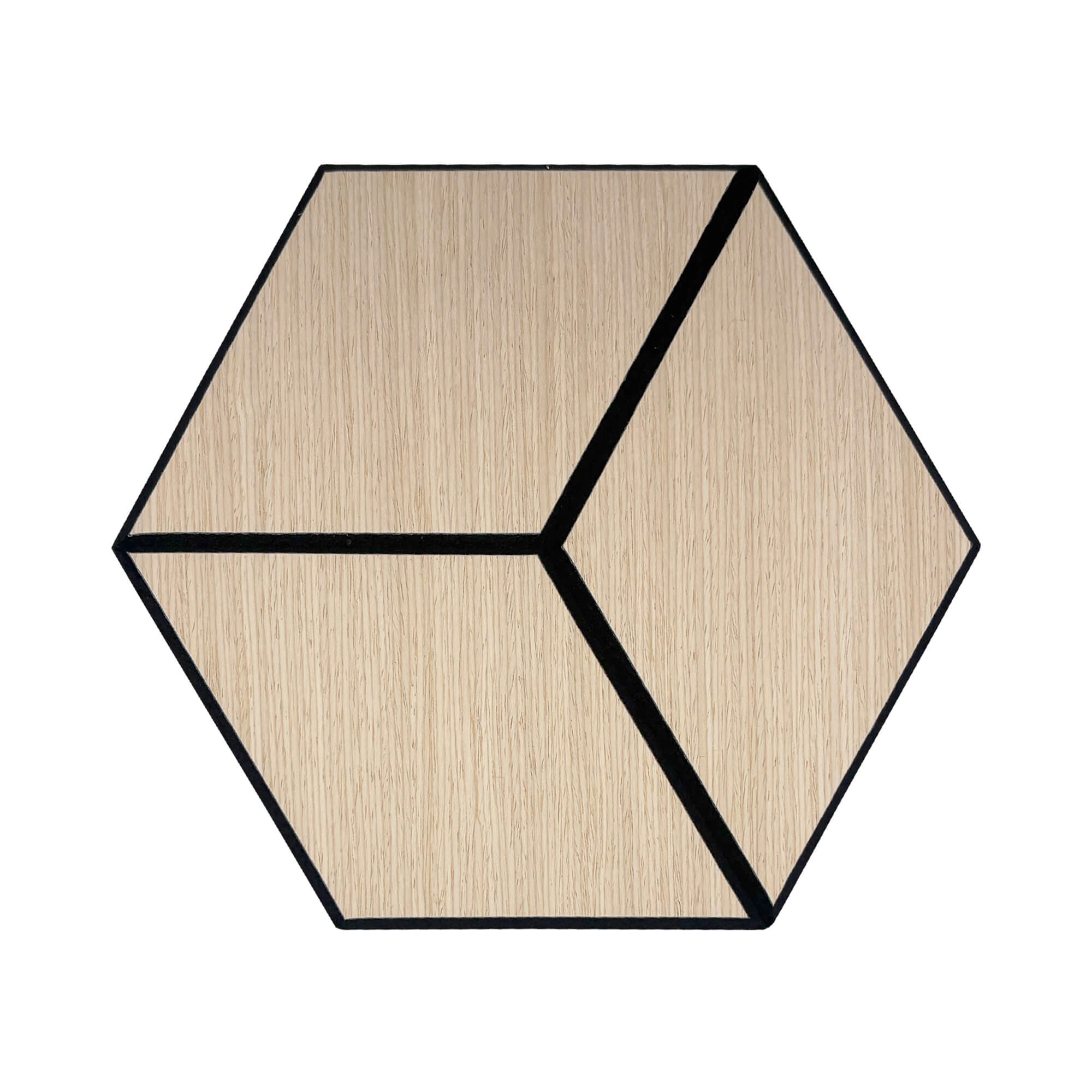 Pack 10 Panel Acústico de Pared Hexagonal Madera Natural - Gothenburg 30x30x1cm