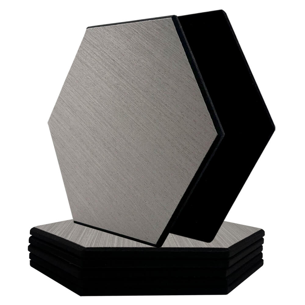 Panel Acústico de Pared Hexagonal Madera Gris - Bergen Grey