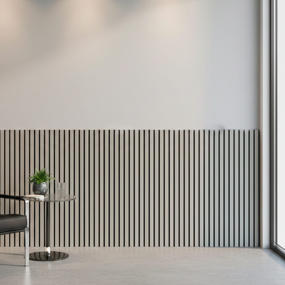 Panel Acústico de Pared Rectangular Madera Gris - Nordic 120x60x2cm