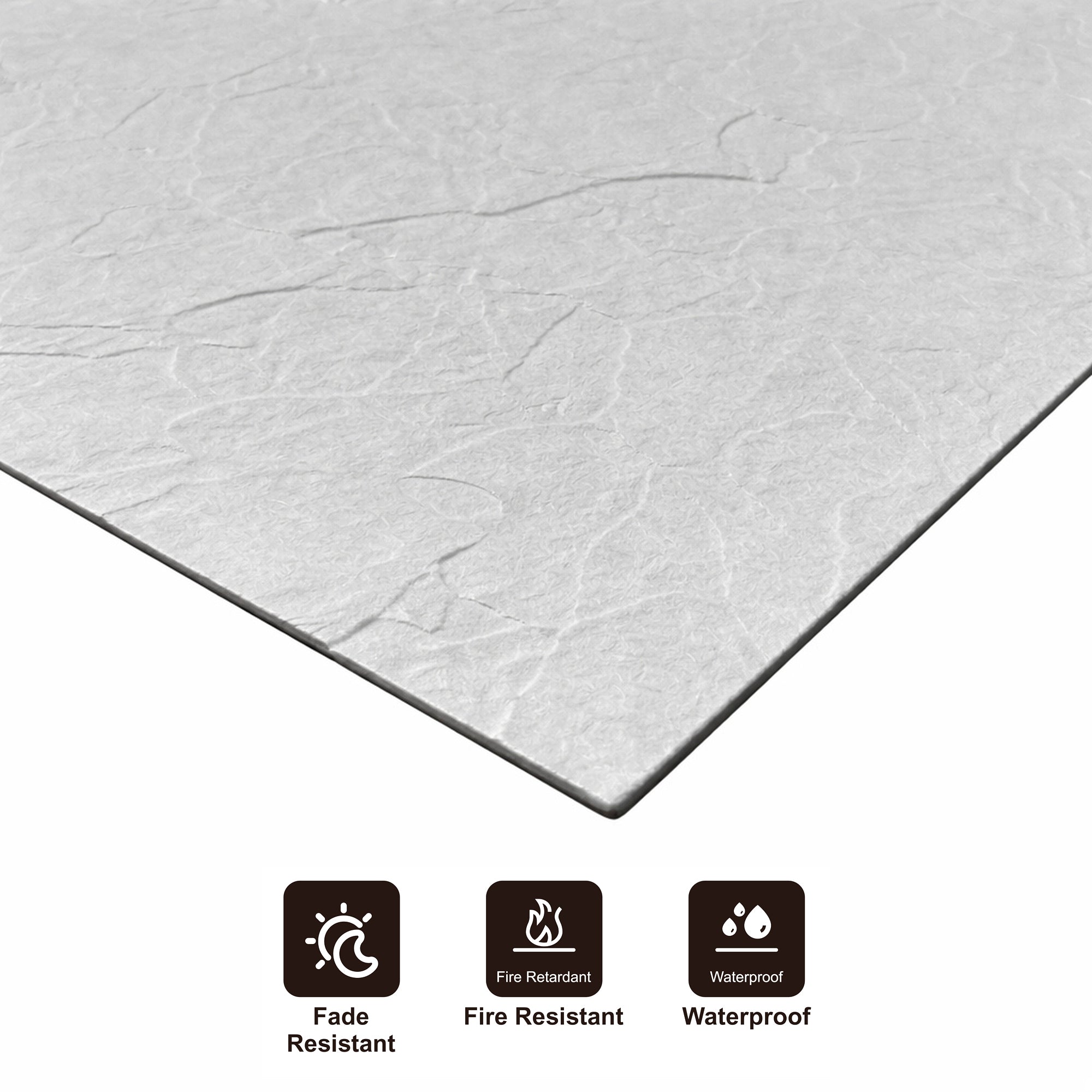 Panel Mural de Piedra Flexible Natural Florencia Gris Claro 118x58cm - Revestimiento Pared impermeable