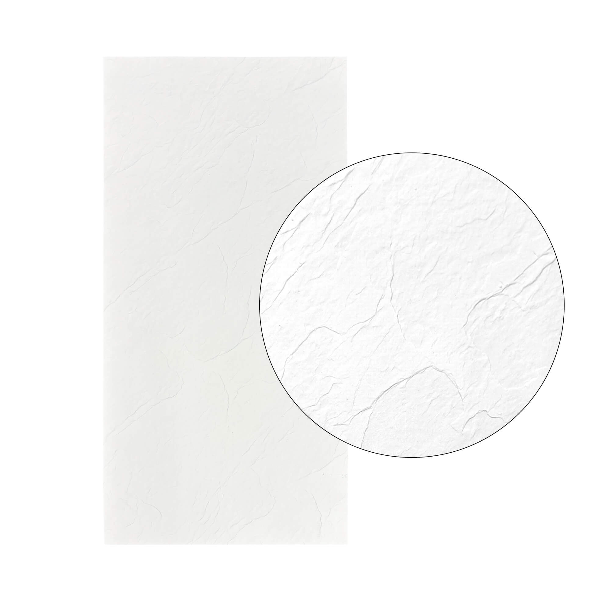 Panel Mural de Piedra Flexible Natural Florence Blanco 118x58cm - Revestimiento Pared impermeable