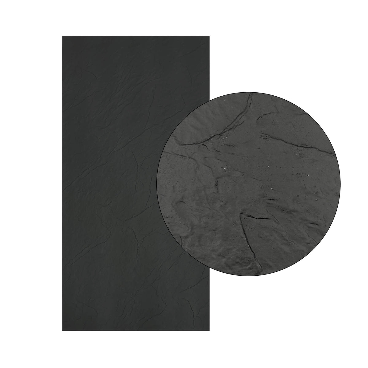 Panel Mural de Piedra Flexible Natural Slim Florencia Negro 120x60