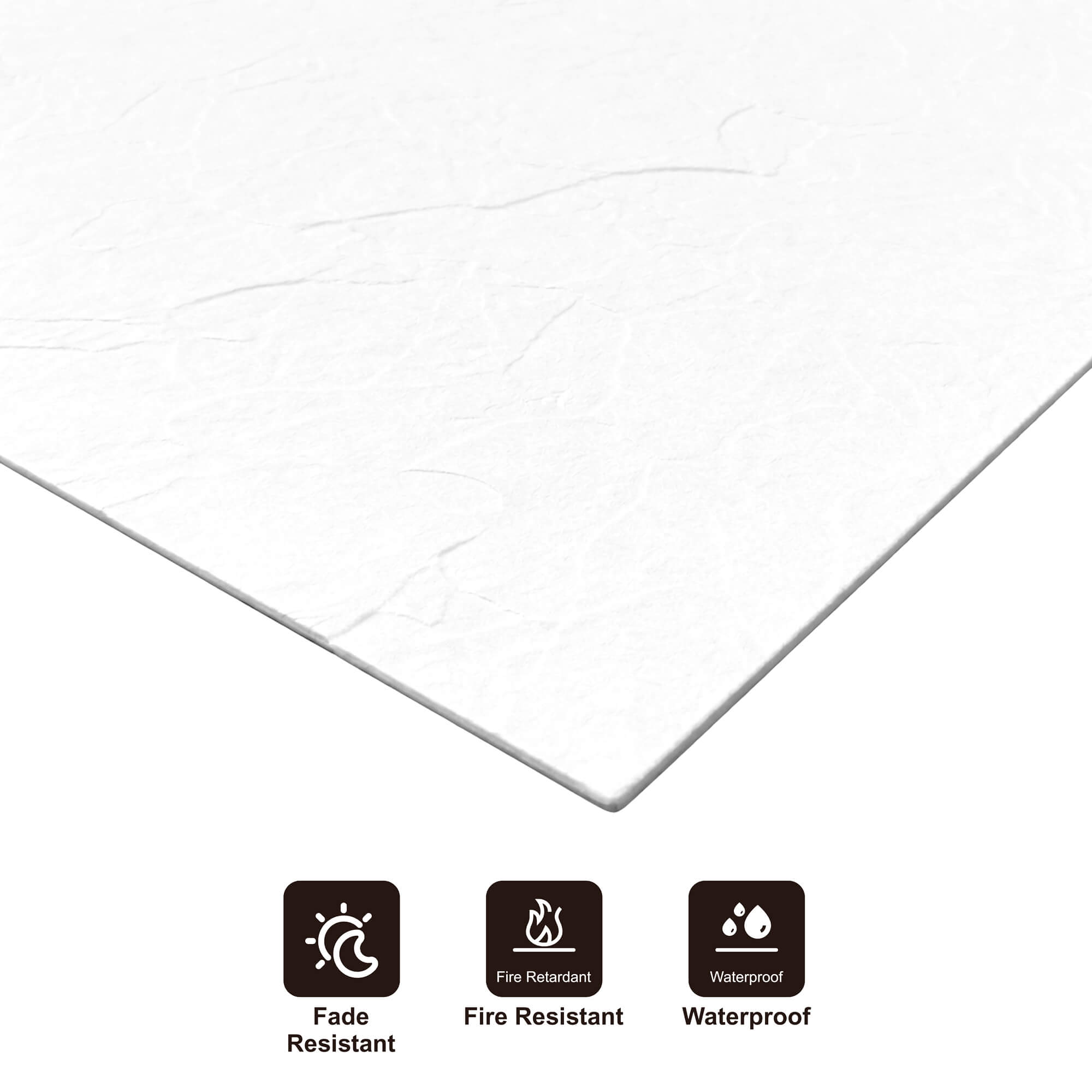 Panel Mural de Piedra Flexible Natural Milan Blanco 120x60cm - Revestimiento Pared impermeable