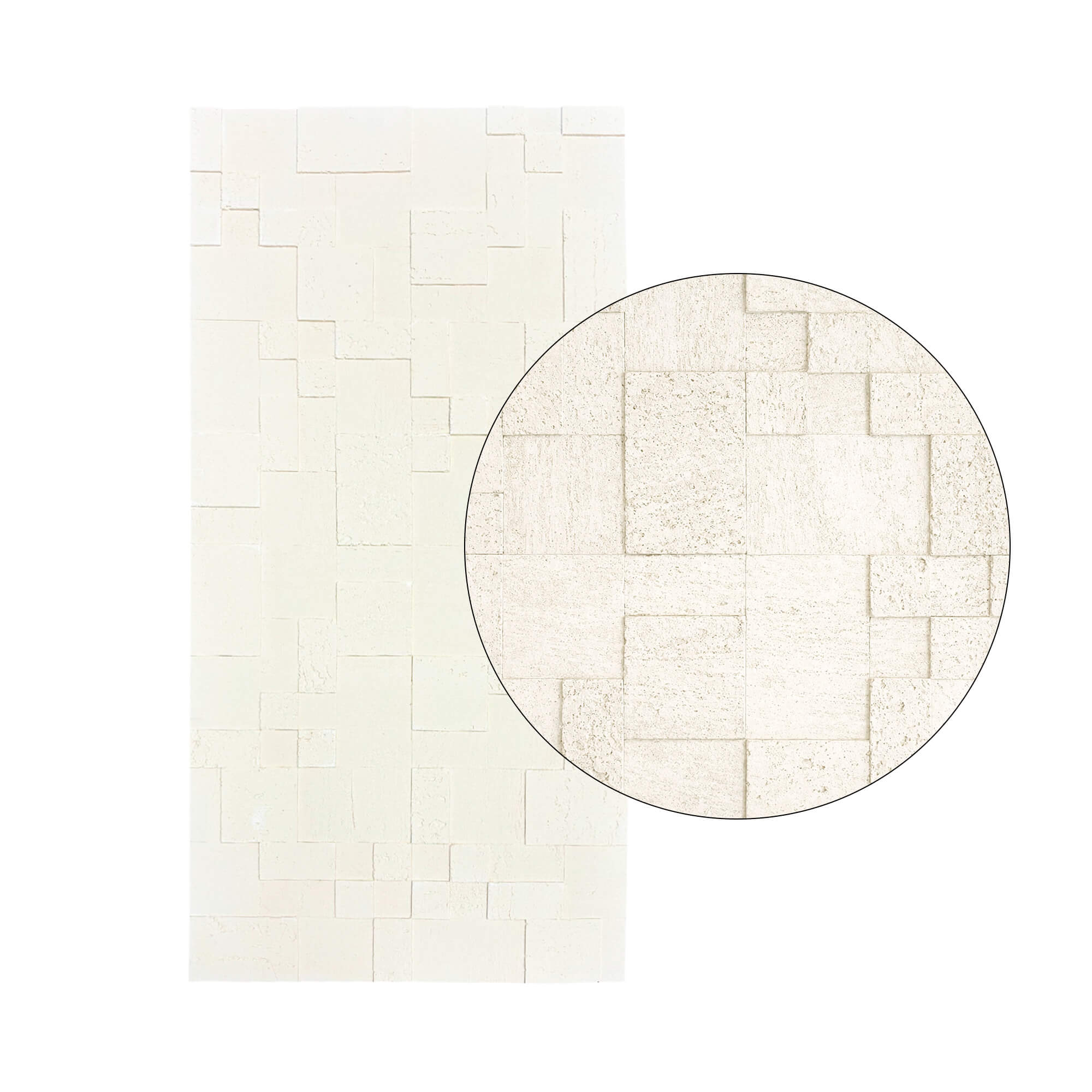 Panel Mural de Piedra Flexible Natural Siena Travertine Beige 120x60cm - Revestimiento Pared impermeable