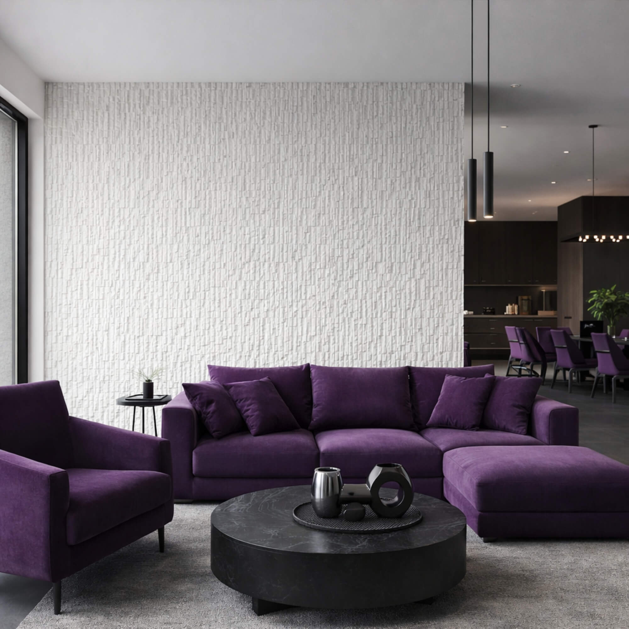 Panel Mural de Piedra Flexible Natural Venecia Blanco 120x60cm - Revestimiento Pared impermeable