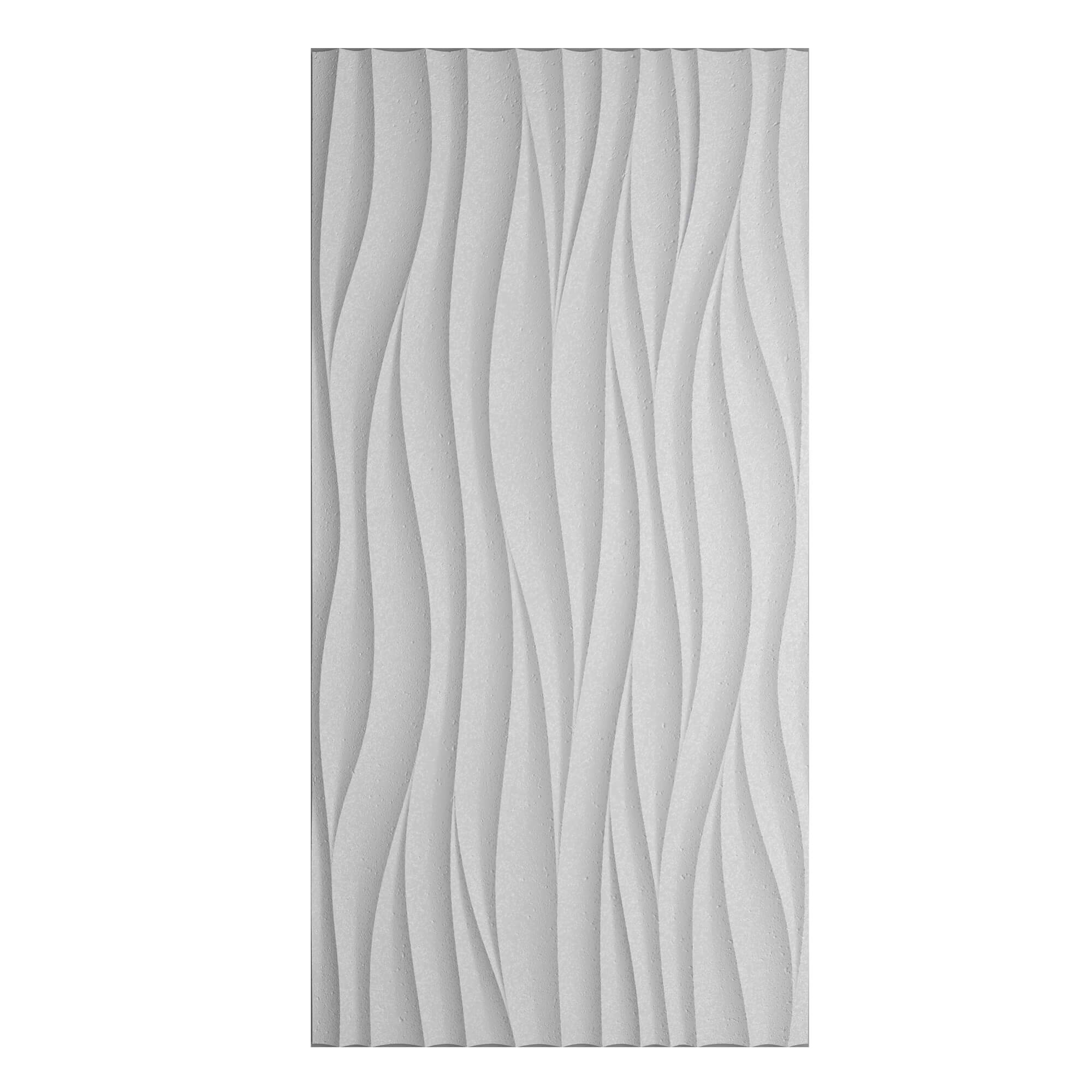 Painel Parede 3D de Poliuretano Rígido PU HD Geometry Série D Branco 120x60cm - Revestimento Decorativo Interior e Exterior