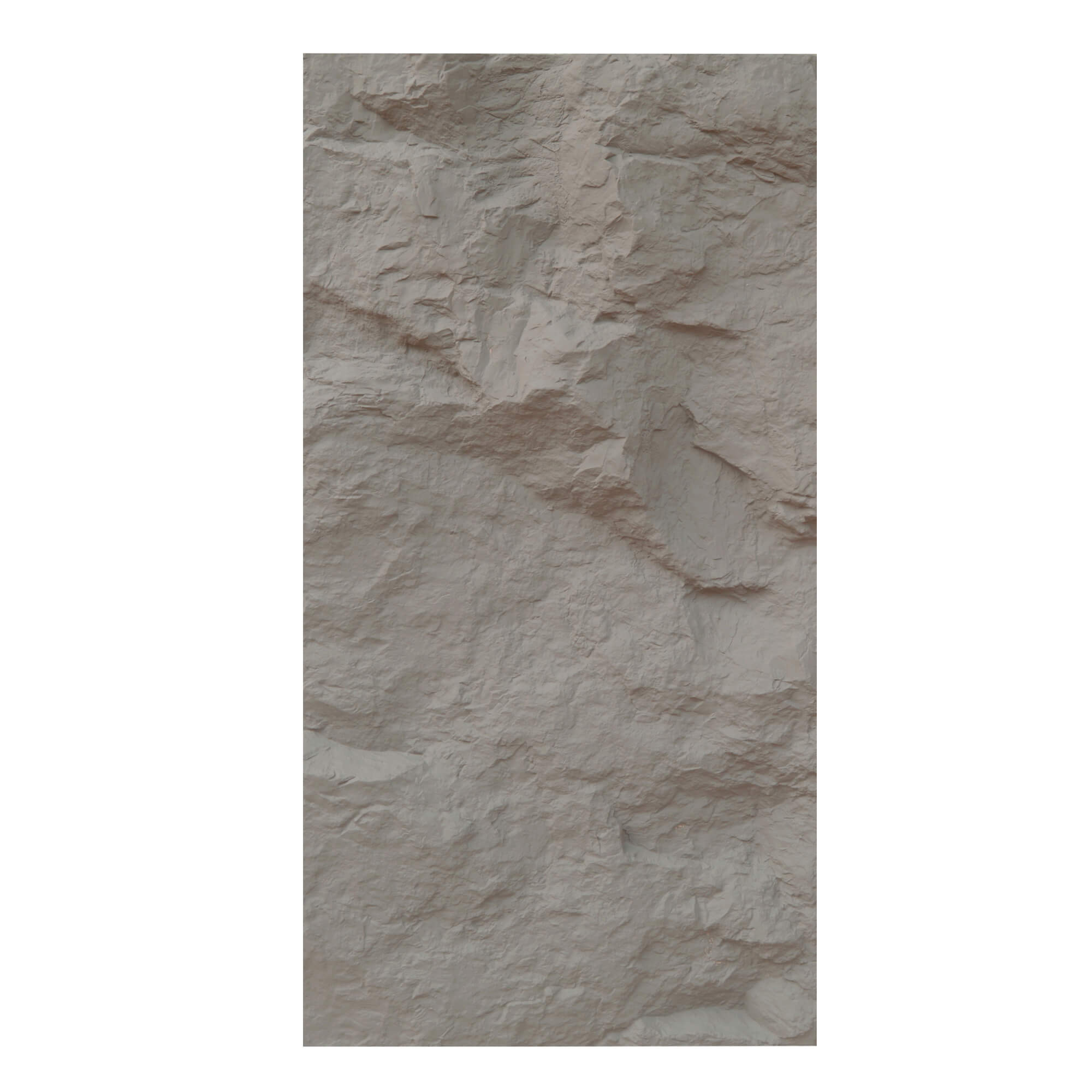 Painel Parede 3D de Poliuretano Rígido PU HD Rock Stone Castanho 120x60cm - Revestimento Decorativo Interior e Exterior