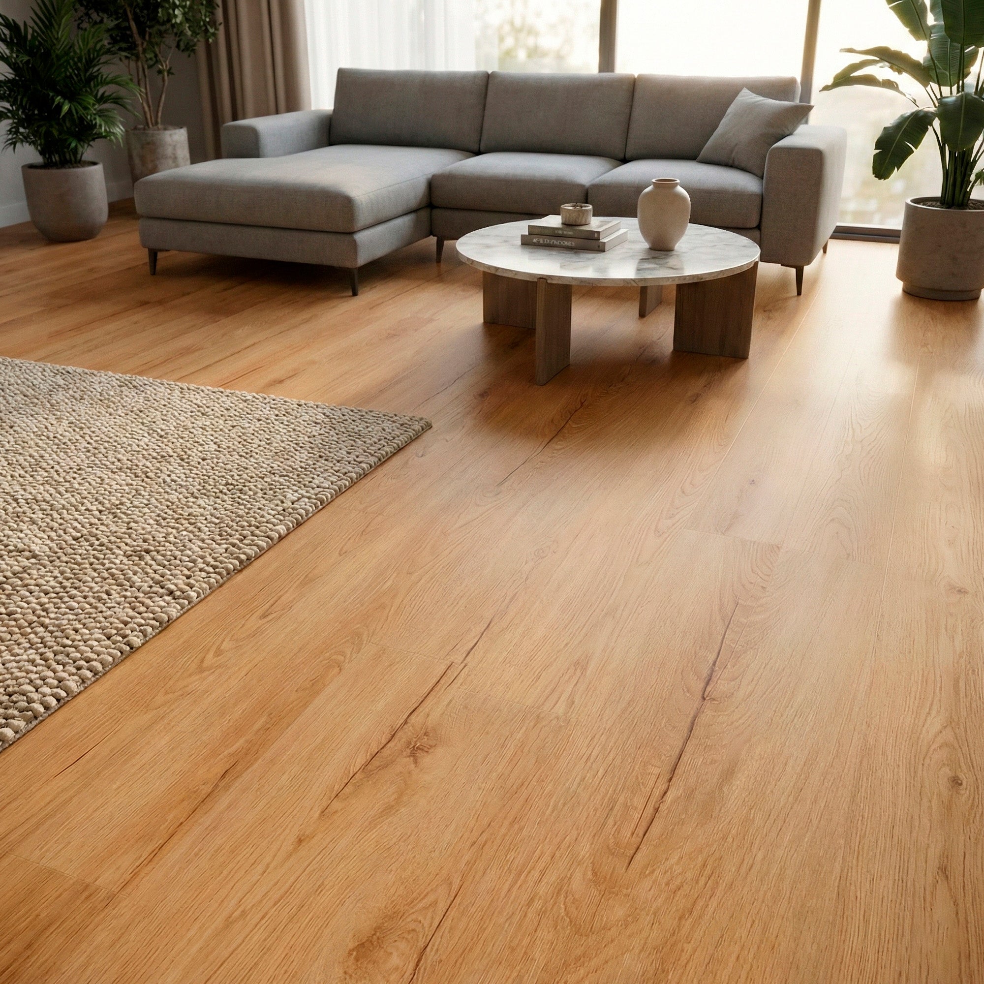 Suelo Vinílico SPC Click Roble Natural con Aislante incorporado - Tampere Ash 1250x190x5mm