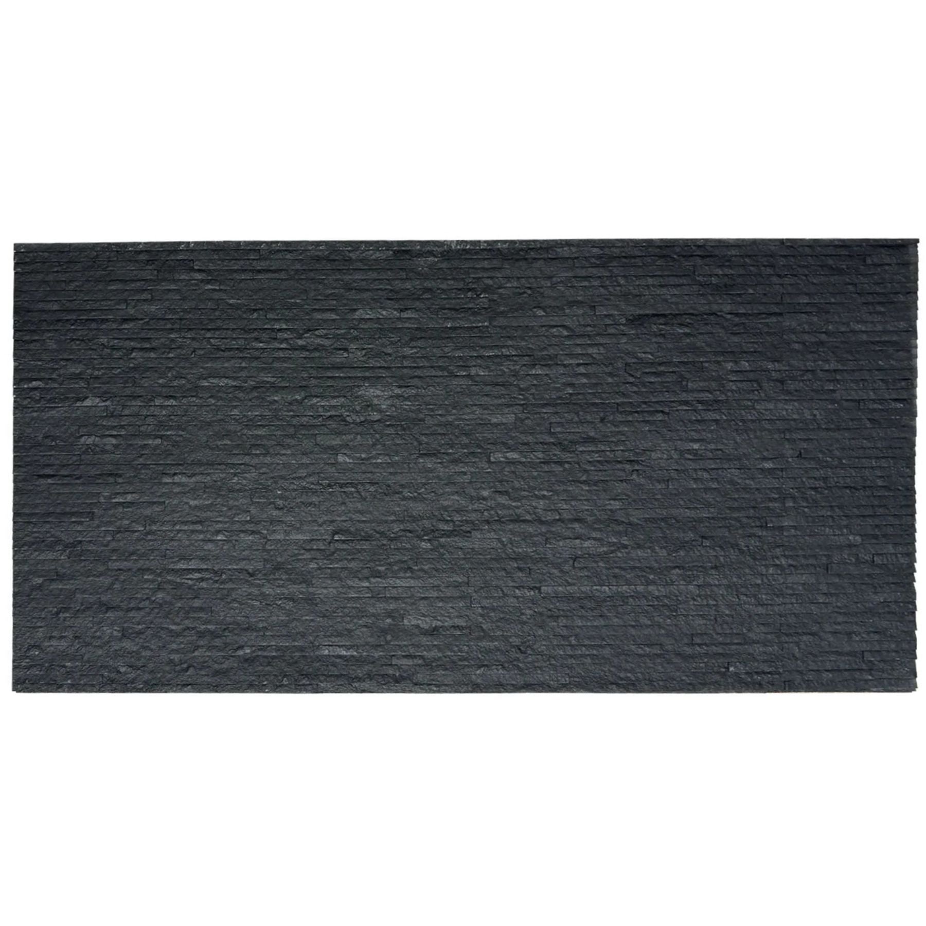 Panel Mural de Piedra Flexible Natural Venecia Negro 120x60cm - Revestimiento Pared impermeable
