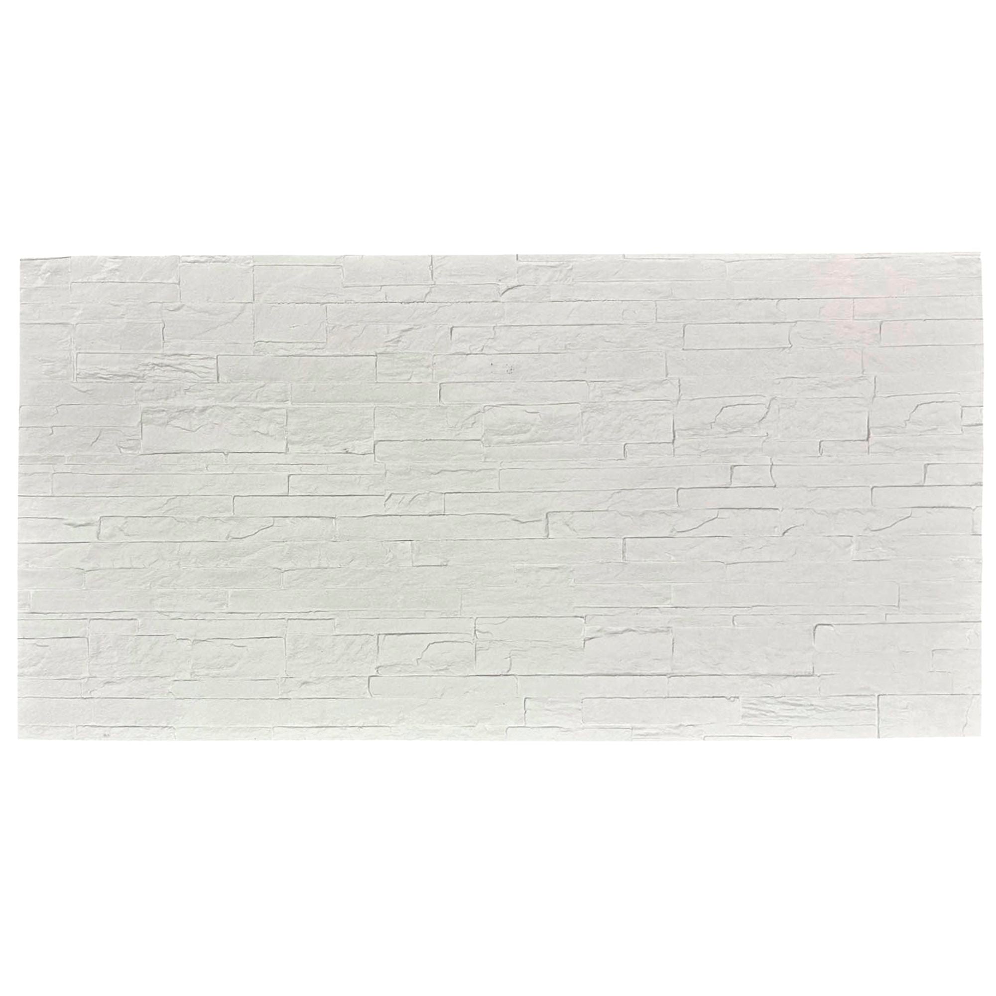 Panel Mural de Piedra Flexible Natural Arezzo Blanco 120x60cm - Revestimiento Pared impermeable