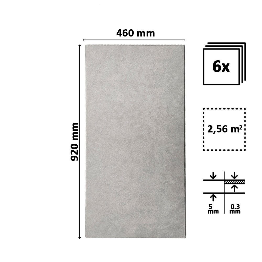 Piso Vinílico SPC Click Cinzento com Isolante incorporado - Copenhagen Pearl 920x460x5mm
