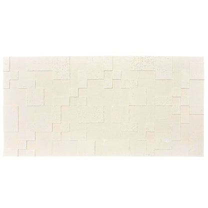 Panel Mural de Piedra Flexible Natural Siena Travertine Beige 120x60cm - Revestimiento Pared impermeable