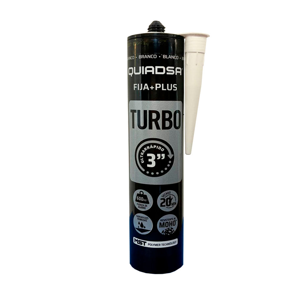Adhesivo Sellador Turbo Fija+Plus Blanco – Sellado y Fijación Rápida Quiadsa