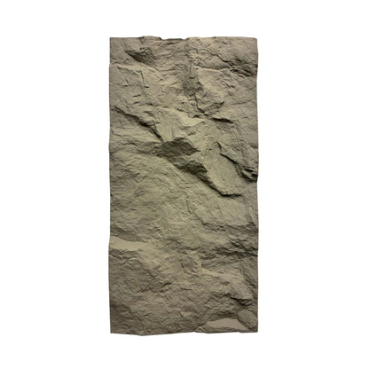 Painel Parede 3D de Poliuretano Rígido PU HD Rock Stone Castanho 120x60cm - Revestimento Decorativo Interior e Exterior