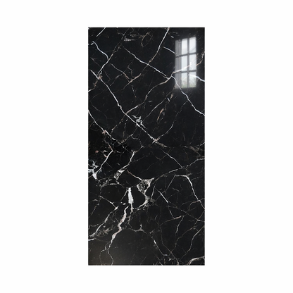 Revestimiento de Pared efecto Mármol Ebano Imperial 120x60cm - Panel impermeable y fácil instalación
