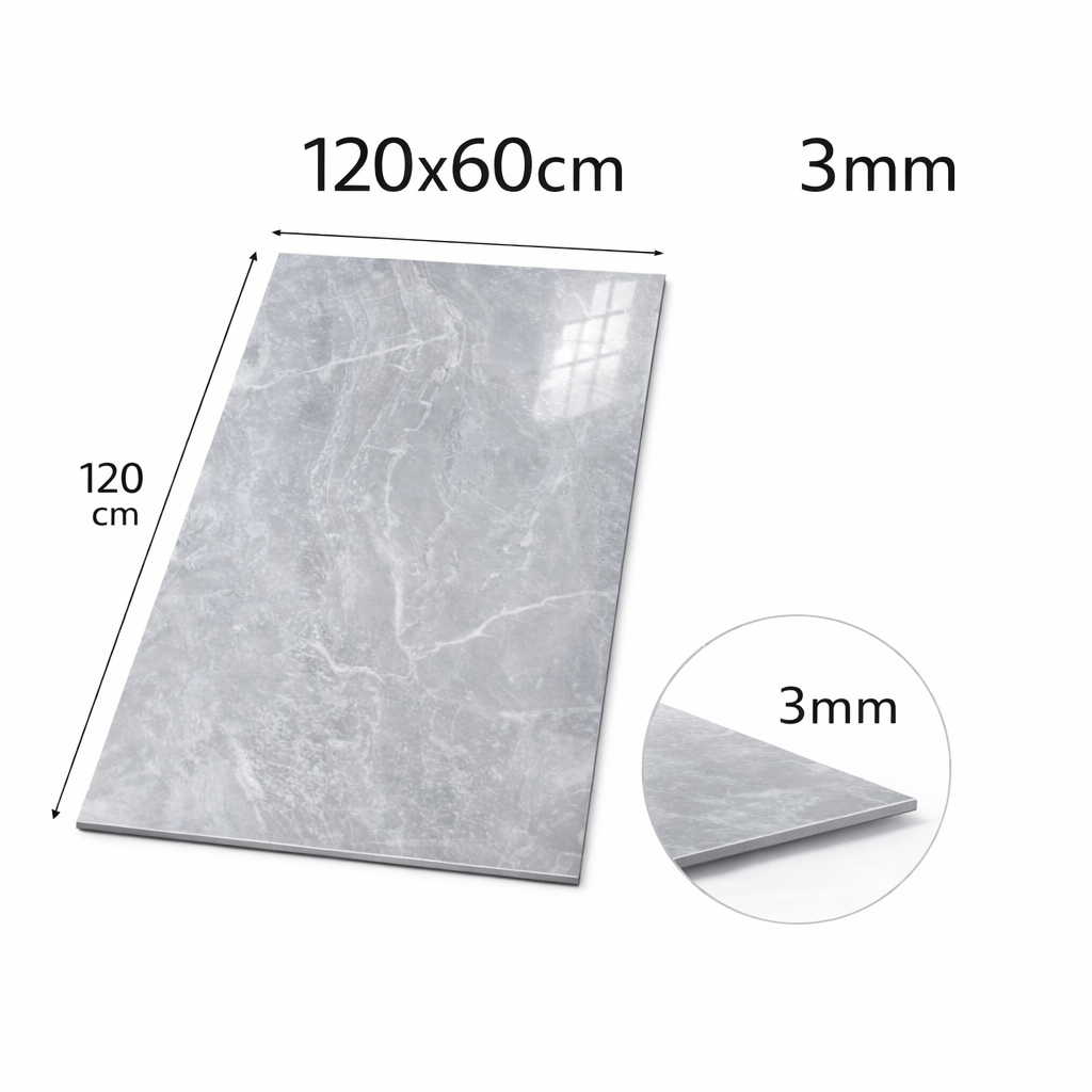 Revestimiento de Pared efecto Mármol Onix Perla 120x60cm - Panel impermeable y fácil instalación