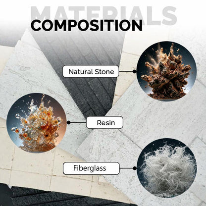 Panel Mural de Piedra Flexible Natural Napoles Blanco 120x60cm - Revestimiento Pared impermeable
