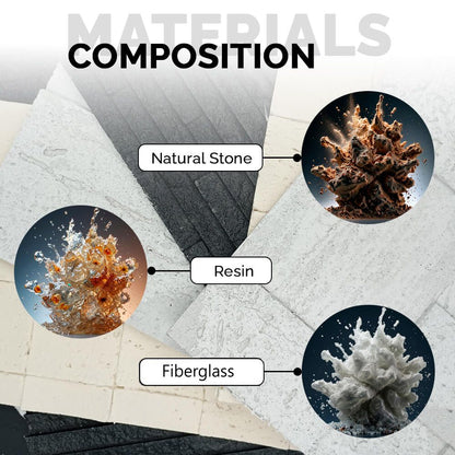 Panel Mural de Piedra Flexible Natural Florencia Gris Claro 118x58cm - Revestimiento Pared impermeable