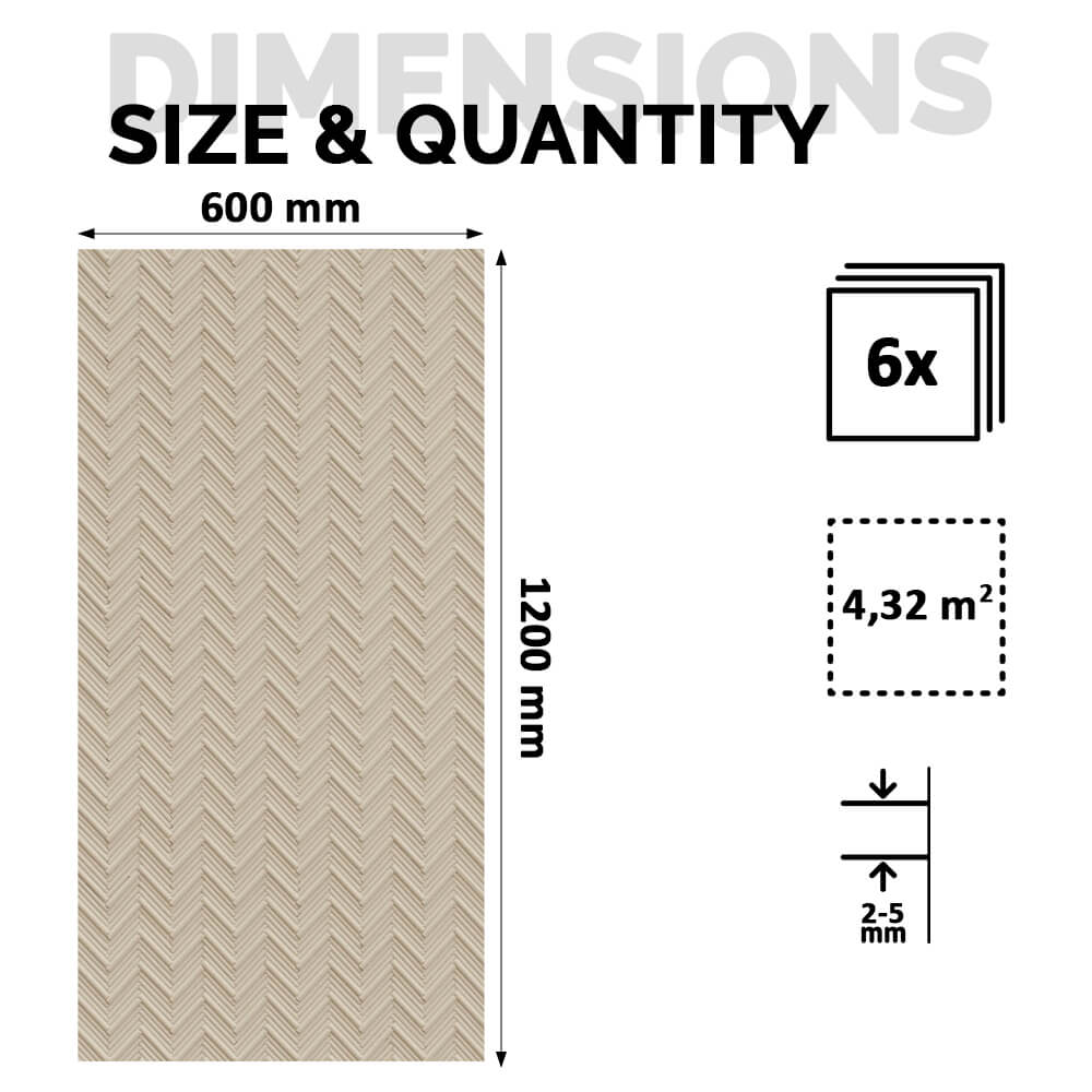 Natural Flexible Stone Wall Panel Slim Bergamo Beige 120x60 - Waterproof Wall Cladding