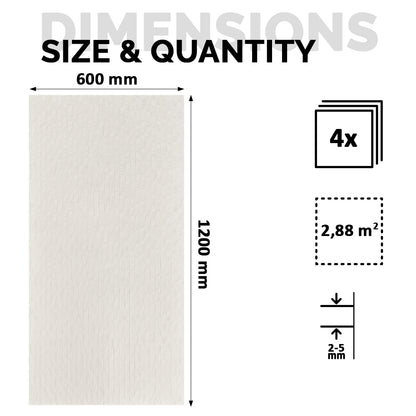 Panel Mural de Piedra Flexible Natural Slim Dolomites Quartz Beige 120x60 - Revestimiento Pared impermeable