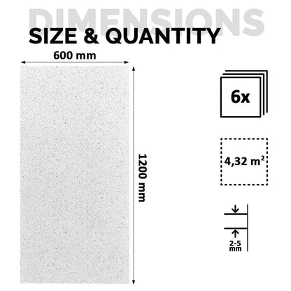 Panneau Mural en Pierre Flexible Naturelle Slim Granite Blanc 120x60 - Revêtement Mural Imperméable