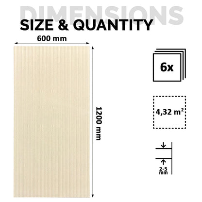 Wandpaneel aus flexiblem Naturstein Slim Pisa Beige 120x60 - Wasserdichte Wandverkleidung