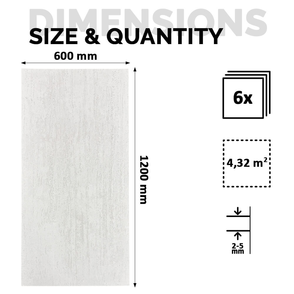 Panel Mural de Piedra Flexible Natural Roma Gris 120x60cm - Revestimiento Pared impermeable