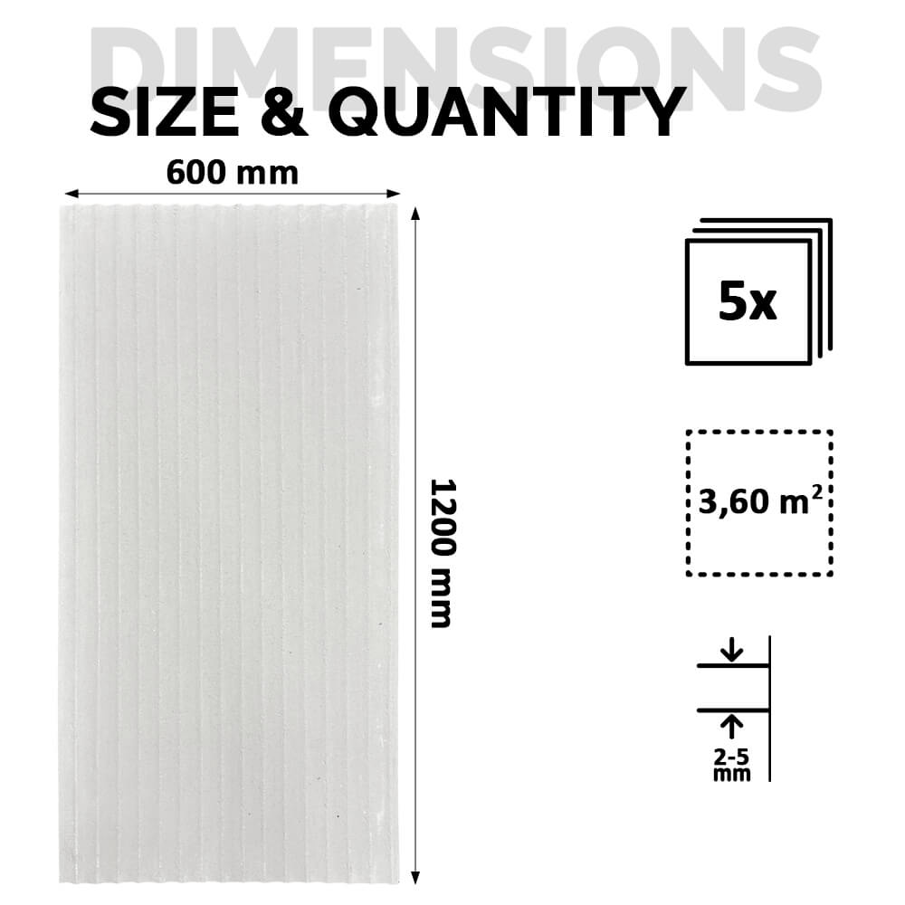 Panel Mural de Piedra Flexible Natural Trento Gris Claro 120x60cm - Revestimiento Pared impermeable