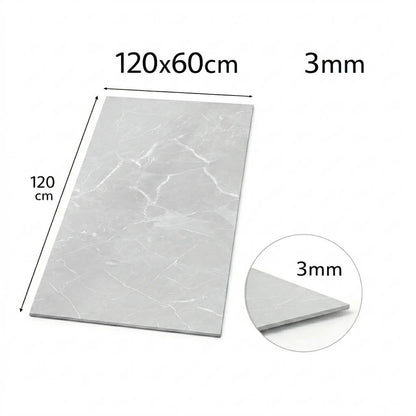 Revestimiento de Pared efecto Mármol Carrara Luna 120x60cm - Panel impermeable y fácil instalación