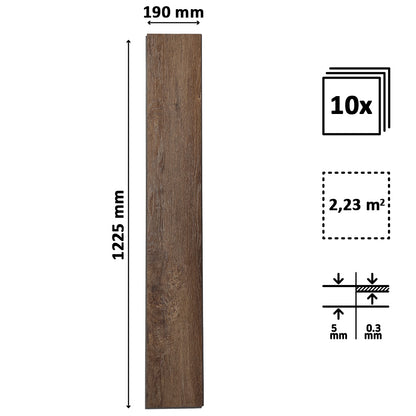 Suelo Vinílico SPC Click Roble Oscuro con Aislante incorporado - Oslo Oak 1250x190x5mm