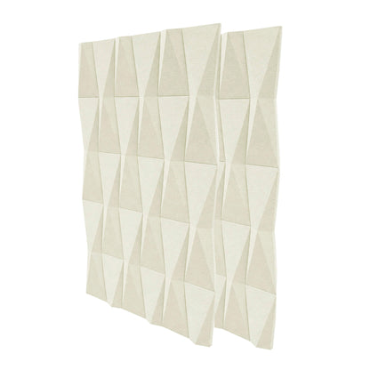 Pack 18 Painéis Parede 3D de Poliuretano Rígido PU HD Geometry Série A Bege 120x60cm - Revestimento Decorativo Interior e Exterior