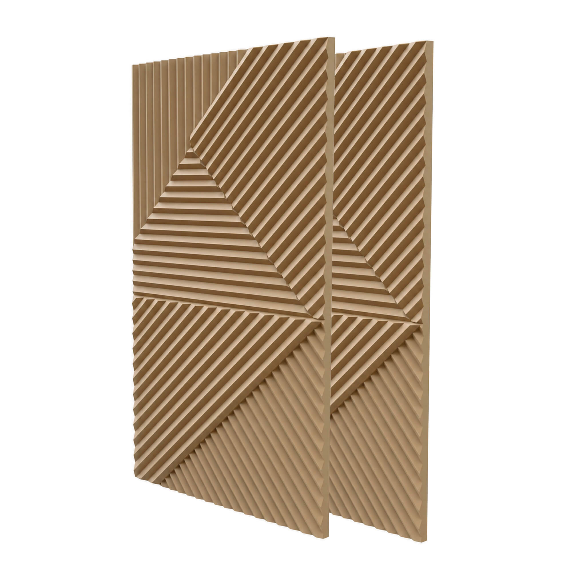 Pack 15 Painéis Parede 3D de Poliuretano Rígido PU HD Geometry Série B Magnolia 120x60cm - Revestimento Decorativo Interior e Exterior