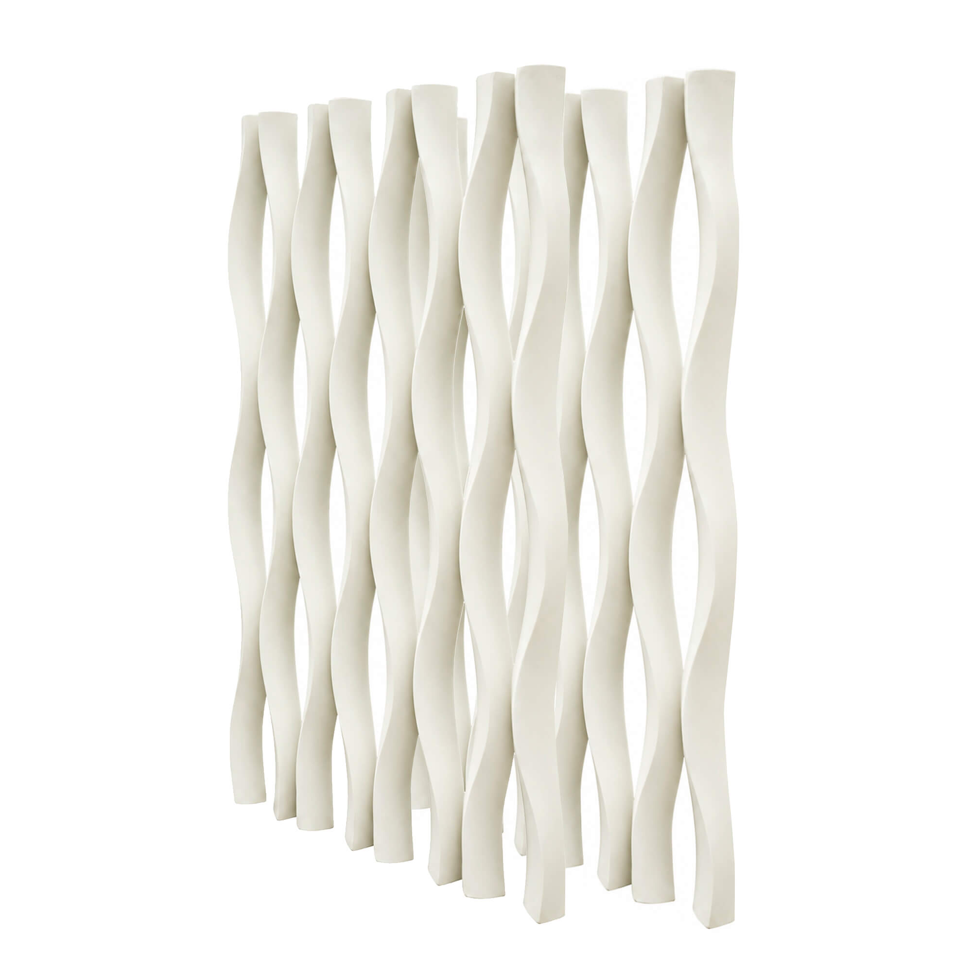 Pack 10 Painéis Parede 3D de Poliuretano Rígido PU HD Wave Board Bege 120x60cm - Revestimento Decorativo Interior e Exterior