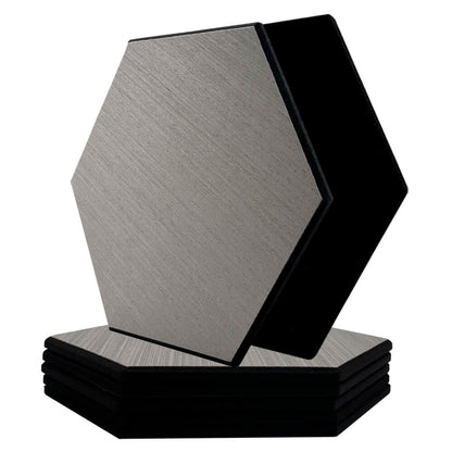 Pack 5 Panel Acústico de Pared Hexagonal Madera Gris - Bergen Grey 30x30x1cm
