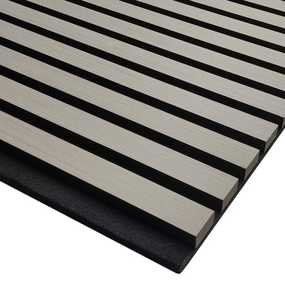 Pack 4 Panel Acústico de Pared Rectangular Madera Gris - Nordic 120x60x2cm