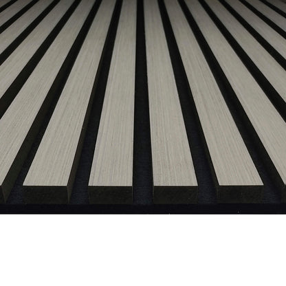 Pack 4 Panel Acústico de Pared Rectangular Madera Gris - Nordic 120x60x2cm