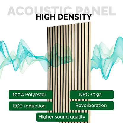 Pack 4 Panel Acústico de Pared Rectangular Roble Claro - Soft 120x60x2cm