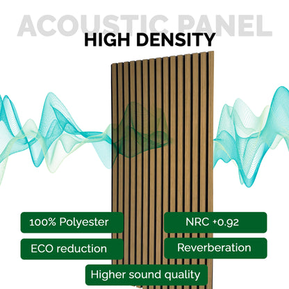 Pack 4 Panel Acústico de Pared Rectangular Roble Natural - Calm 120x60x2cm
