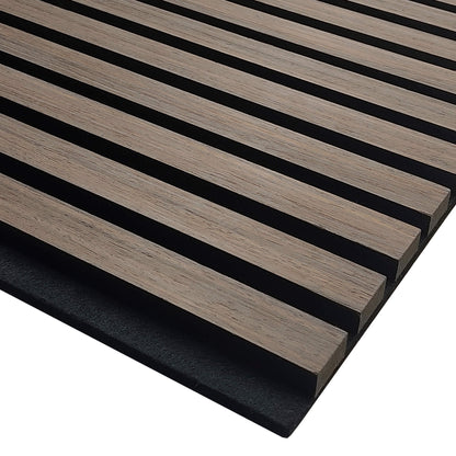 Pack 4 Panel Acústico de Pared Rectangular Roble Oscuro - Fog 120x60x2cm