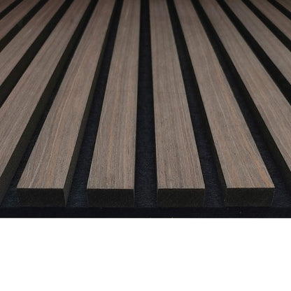 Pack 4 Panel Acústico de Pared Rectangular Roble Oscuro - Fog 120x60x2cm