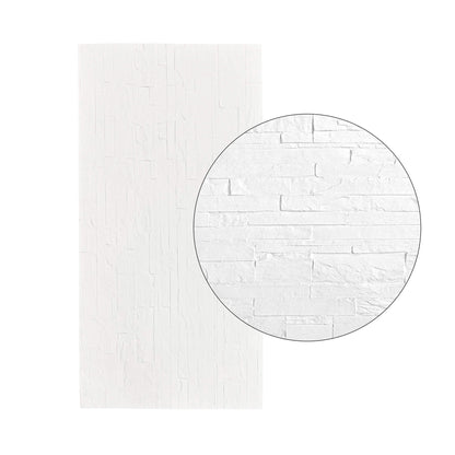 Panel Mural de Piedra Flexible Natural Arezzo Blanco 120x60cm - Revestimiento Pared impermeable