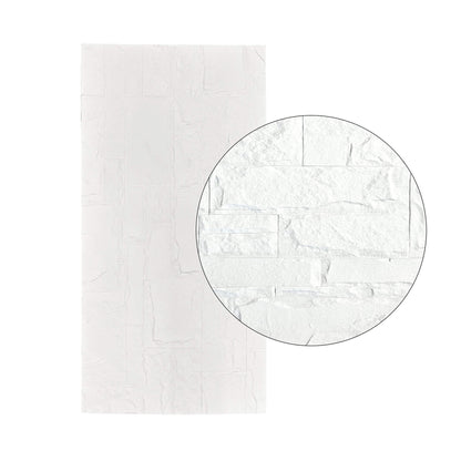 Panel Mural de Piedra Flexible Natural Bari Blanco 120x60cm - Revestimiento Pared impermeable