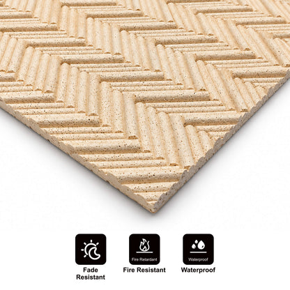 Natural Flexible Stone Wall Panel Slim Bergamo Beige 120x60 - Waterproof Wall Cladding