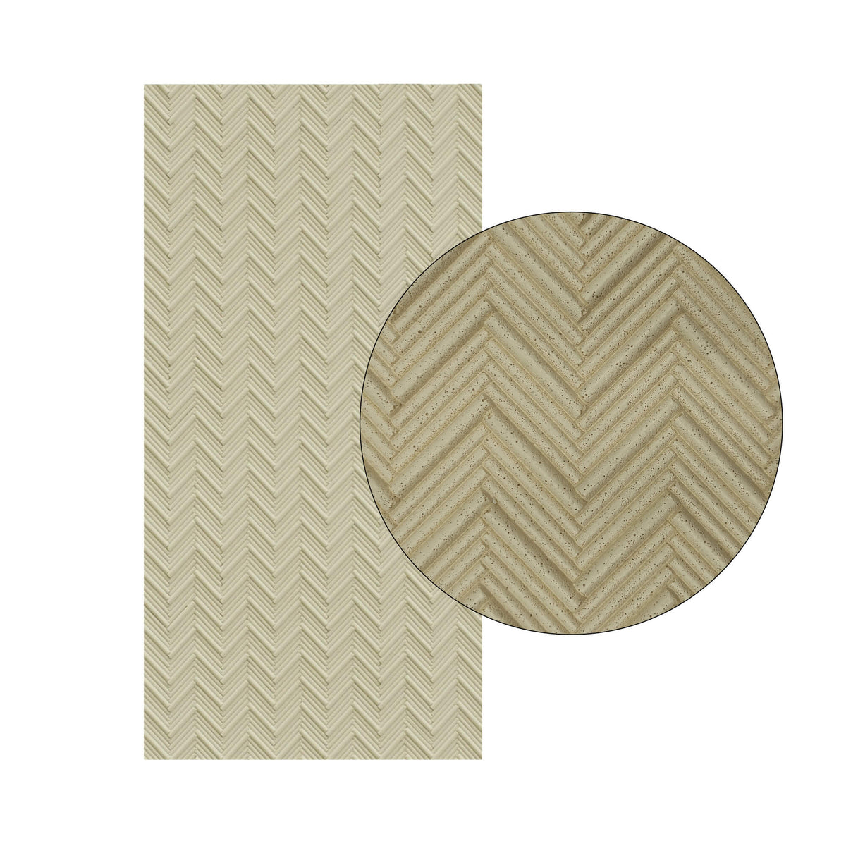Panel Mural de Piedra Flexible Natural Slim Bergamo Beige 120x60