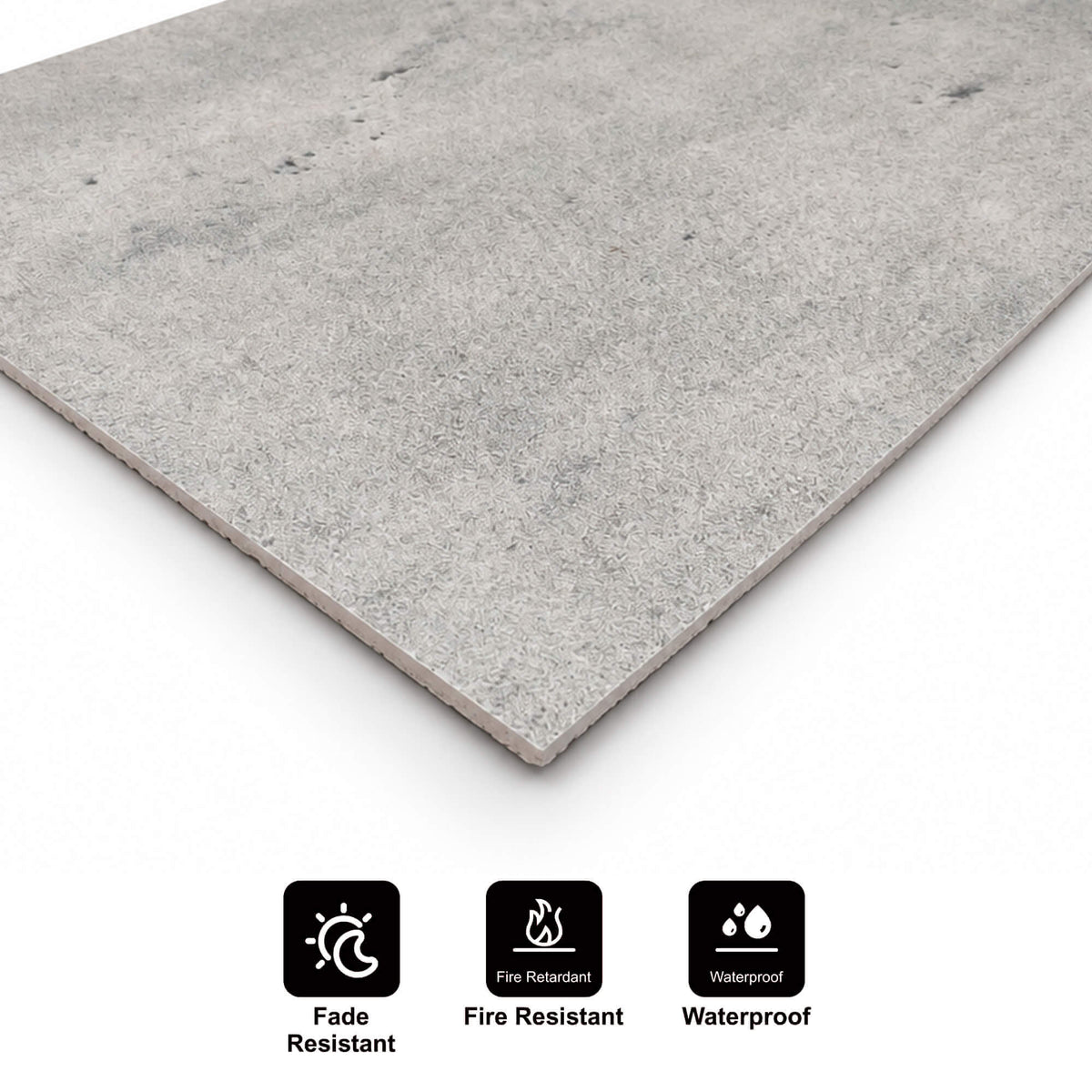 Wandpaneel aus flexiblem Naturstein Slim Catania Hellgrau 120x60 - Wasserdichte Wandverkleidung