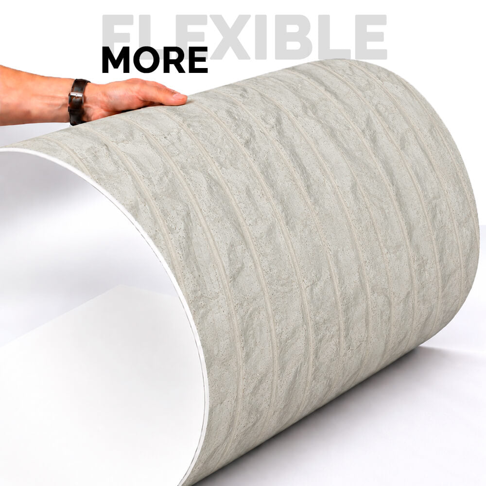 Panel Mural de Piedra Flexible Natural Slim Dolomites Quartz Beige 120x60 - Revestimiento Pared impermeable